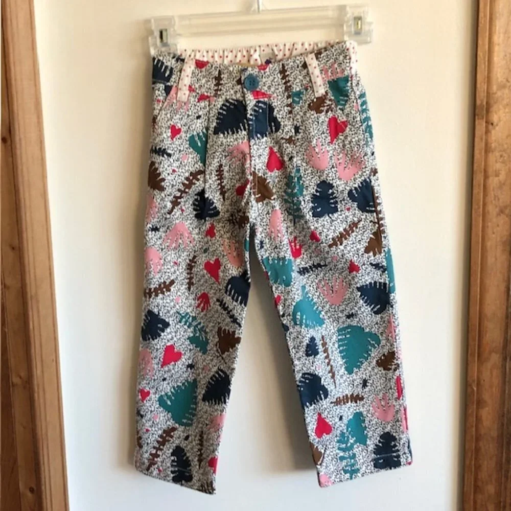 FABULA Print Elastic Waist Pants Trousers Size 6
